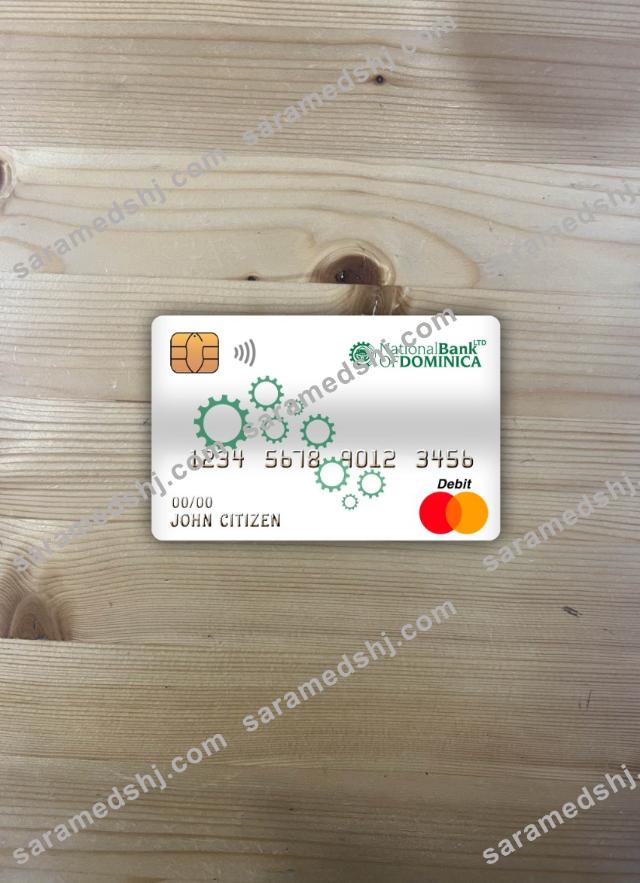 Dominica National bank of dominica bank master debit card photolook front